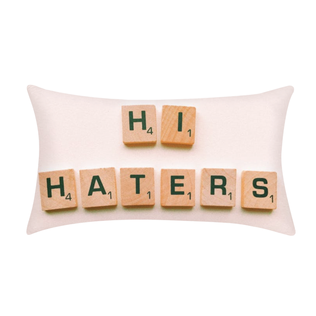 Shopping Goods Scrabble Hi Haters Pillow Case King Kin Custom
