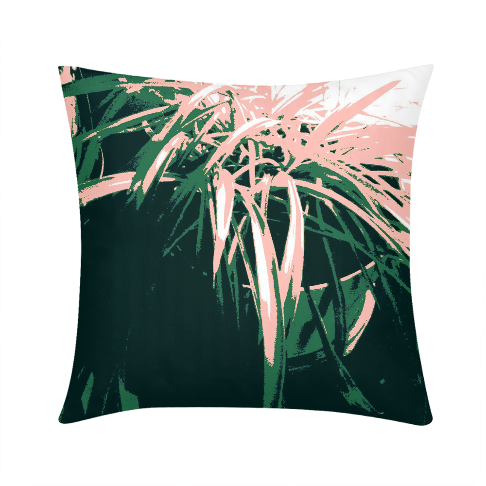 Shopping Goods Pink Green And White Plant Throw Pillow 20 X20