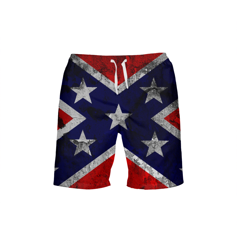 Mens confederate flag board shorts Clearance
