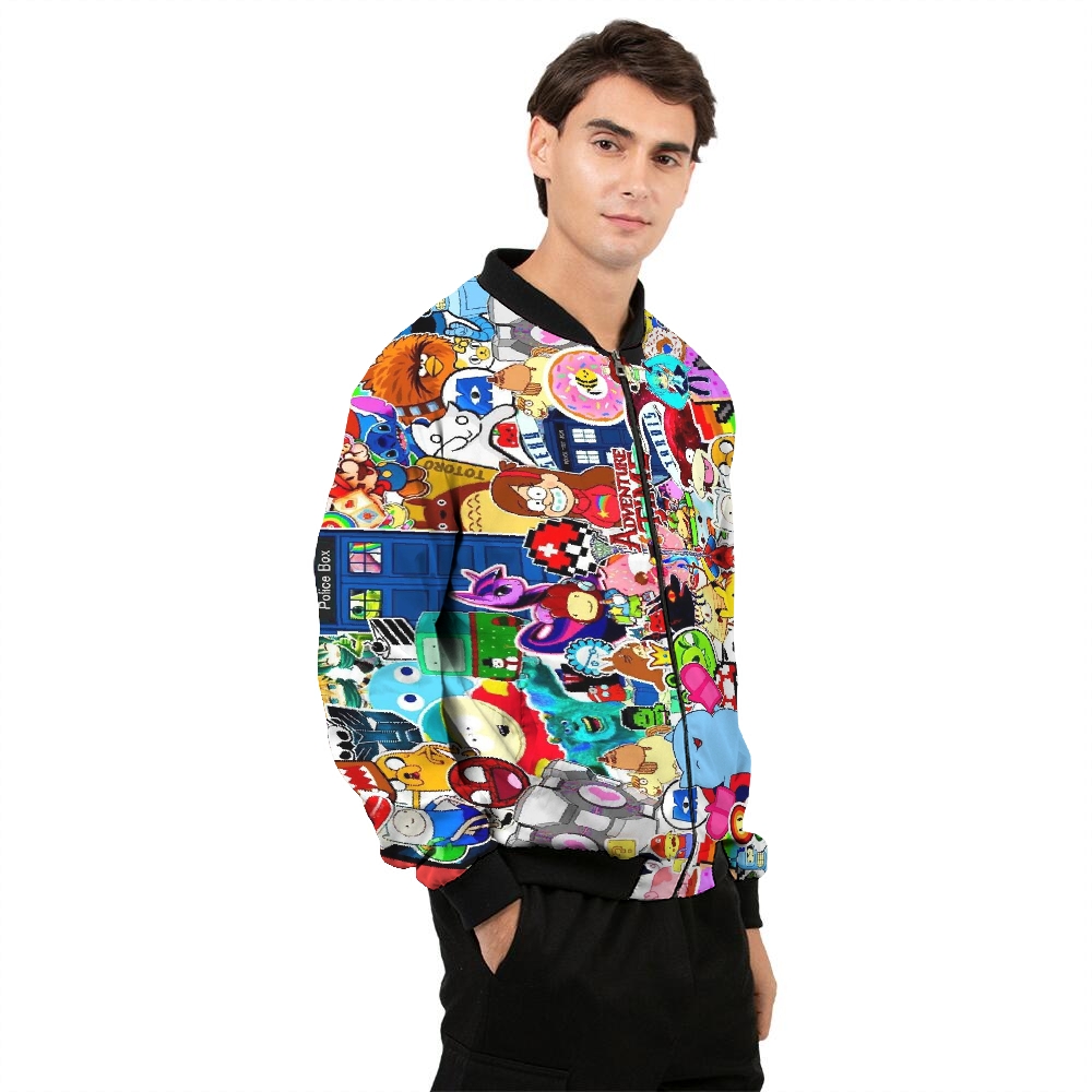 cartoon bomber jacket